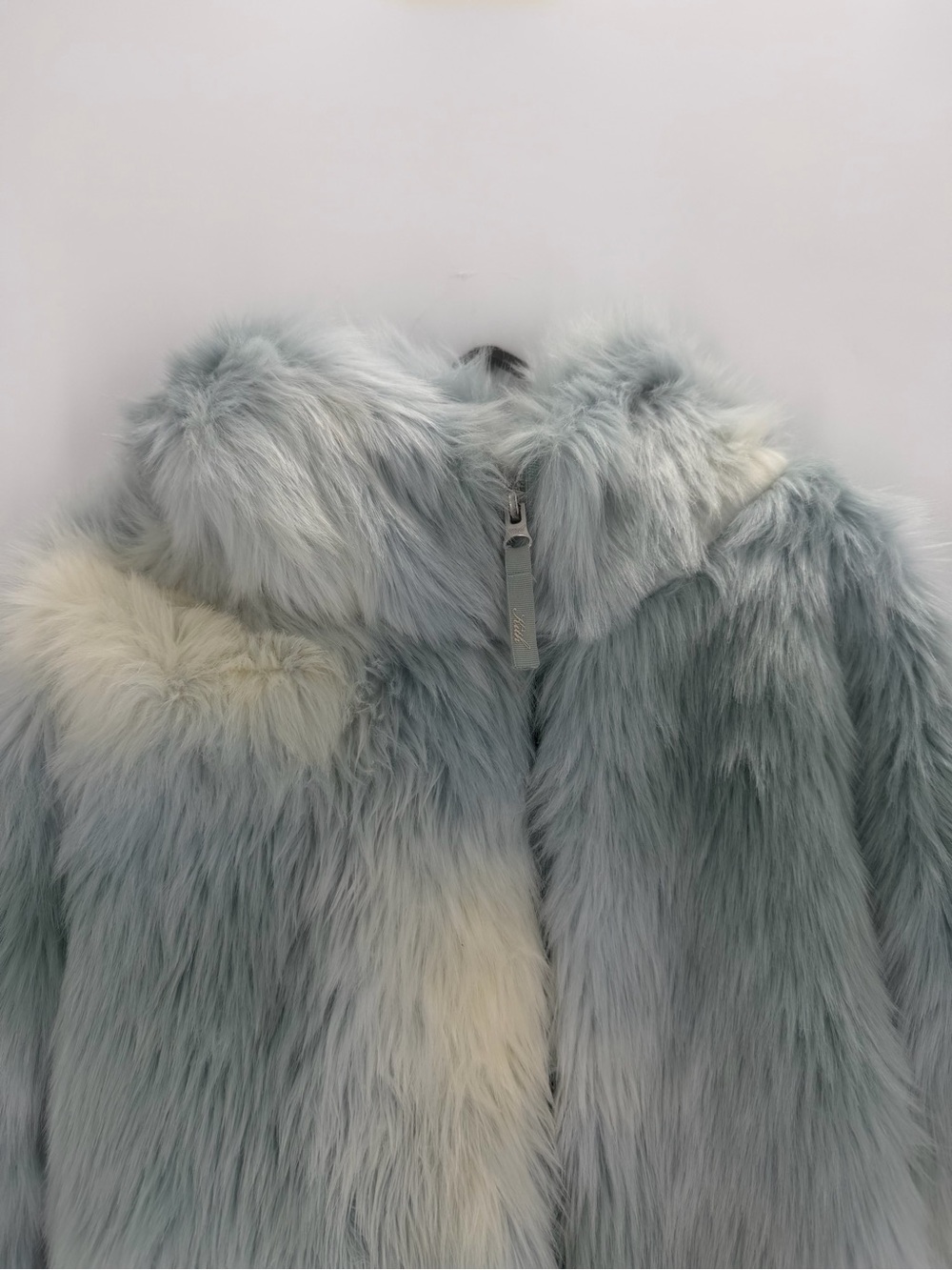 Kith Toshi Teddy Hooded Bomber Faux Fur Abstract Coat In Tornado